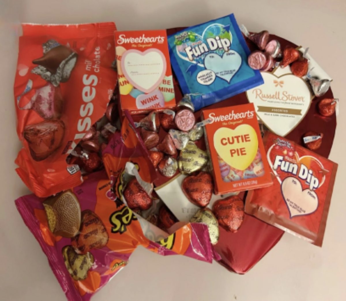 The Candy Conversation—Russel Stover’s heart-shaped chocolate box, conversation hearts, Hershey Kisses, Reese’s peanut butter hearts and Fun Dip are the top five fan favorites that continuously dominate the market by achieving the most sales, revenue, and love spread every Valentine’s Day season. 
